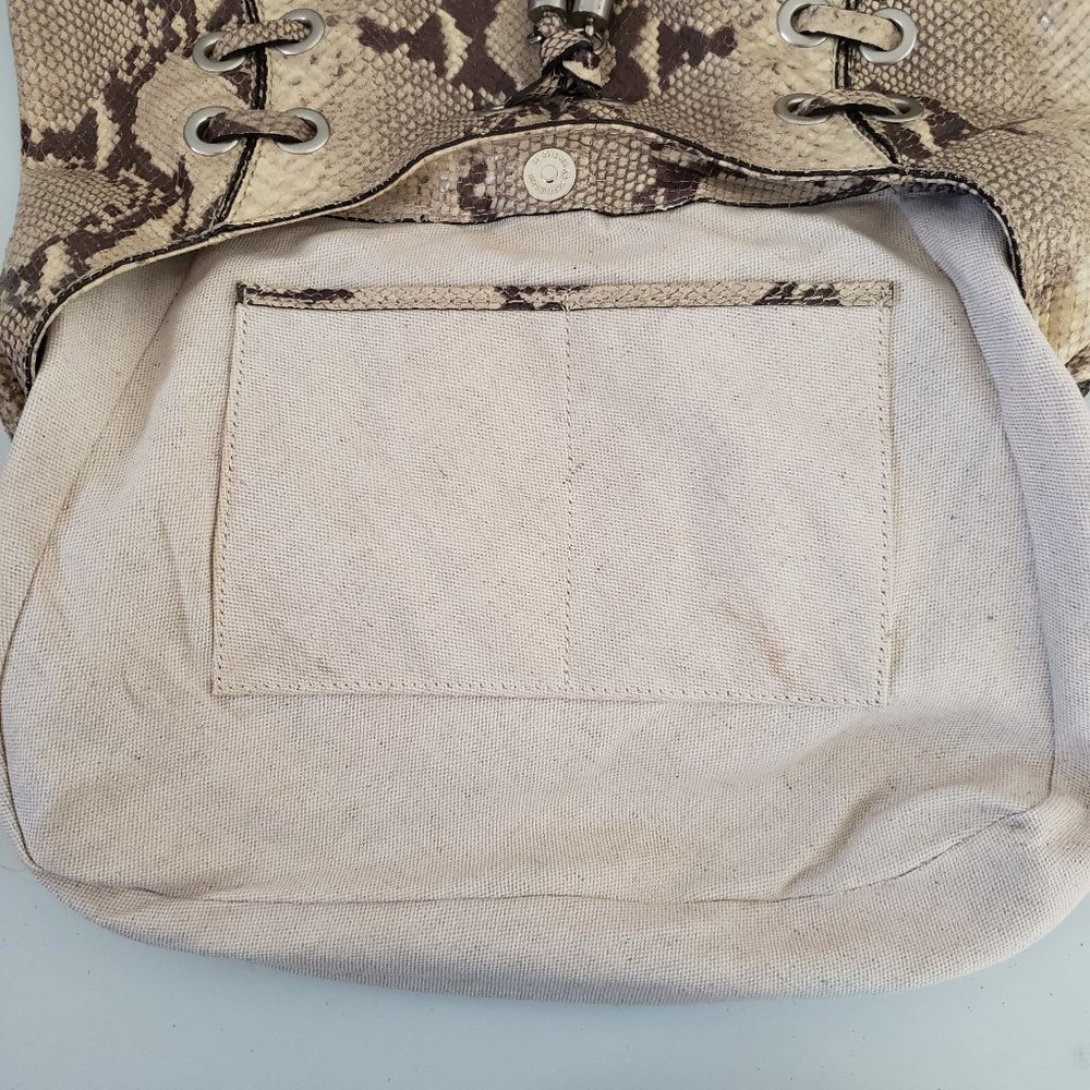 Michael Kors - Reptile print hobo bag, tassels w/silver hardware - Picture 5 of 13
